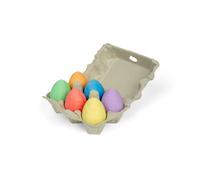 Bigjigs Rainbow Coloured Chalk Eggs, Set of 6 Jumbo Egg-Shaped Chalks | Pastel Colours, Washable Indoor & Outdoor Art Toys, Blackboard & Pavement Games, Children's Easter Gift for Kids Age 3+