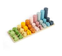 Bigjigs Toys 1-10 Wooden Counting Puzzle Board, Multi