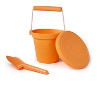 Bigjigs Toys Apricot Orange Silicone Bucket, Flyer And Spade Set