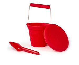 Bigjigs Toys 3 Piece Silicone Beach Bundle - Cherry Red