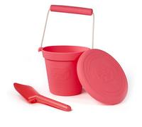 Bigjigs Toys Coral Pink Silicone Bucket, Flyer And Spade Set