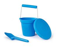 Bigjigs Toys Ocean Blue Silicone Bucket, Flyer And Spade Set