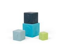 Bigjigs Toys Stacking Cubes - 4 Piece Sea Animal Stacker Set For Babies & Toddlers, 100% Silicone Baby & Toddler Bath Toy, Children’s Gifts, Age 12 Months +