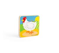 Bigjigs Toys Chicken Lifecycle Puzzle - Life Cycle Toys, 7 Piece Chunky Puzzle for 2 3 4 year olds, Quality Childrens Puzzles, Jigsaw Puzzles For Kids & Toddlers