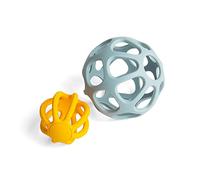 Bigjigs Toys Activity Balls - 2 Piece Silicone Teethers For Babies, Baby Sensory Toys, Montessori Toys For Babies, Sustainably Made Baby Gift
