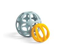 Bigjigs Toys Activity Balls - 2 Piece Silicone Teethers For Babies, Baby Sensory Toys, Montessori Toys For Babies, Sustainably Made Baby Gift