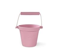Bigjigs Toys Adventure Collapsible Bucket (Blush Pink) - Silicone Bucket for Sandpit, Holiday Toys for Toddlers, Quality Sand and Water Toys