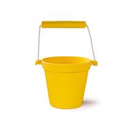 Bigjigs Toys Adventure Collapsible Bucket (Honey Yellow) - Silicone Bucket for Sandpit, Holiday Toys for Toddlers, Quality Sand and Water Toys