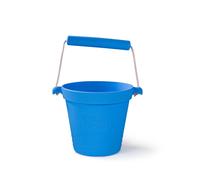 Bigjigs Toys Adventure Collapsible Bucket (Ocean Blue) - Silicone Bucket for Sandpit, Holiday Toys for Toddlers, Quality Sand and Water Toys