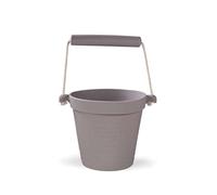 Bigjigs Toys Adventure Collapsible Bucket, Stone Grey Silicone Bucket