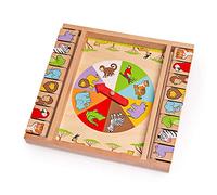 Bigjigs Toys Animal Shut the Box Game | Wooden Board Set for 2 Players | Classic Family Games for Kids & Adults | Educational Play for 3+ Year Old Children | Travel Friendly Gifts for Toddlers