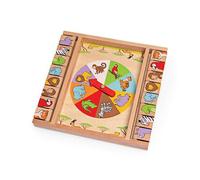 Bigjigs Toys Animal Shut the Box Game | Wooden Board Set for 2 Players | Classic Family Games for Kids & Adults | Educational Play for 3+ Year Old Children | Travel Friendly Gifts for Toddlers