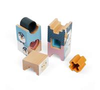 Bigjigs Toys Arctic Tower Puzzle - 9 Piece Wooden Stacking Toy Shape Sorter