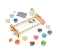 Bigjigs Toys Bead Weaving Loom - Kids Jewellery Making Starter Kit, Beginners Crafting Set for Children, Eco Friendly Gifts for Girls & Boys, Age 3 Years Old +
