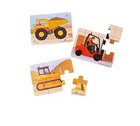 Bigjigs Toys Big Movers Puzzles Set - Wooden Jigsaw