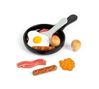 Bigjigs Toys Breakfast Fry Up Set - Wooden Food Playset For Children, Kids Cooking & Kitchen Sets, Toddler Pretend Play Accessories, Children’s Gifts, Age 12 Months +