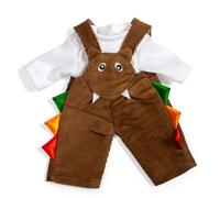 Bigjigs Toys Brown Dungarees, Small Monster Face Ragdoll Outfit