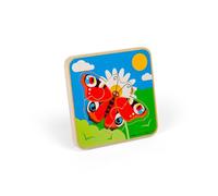 Bigjigs Toys Butterfly Lifecycle Puzzle - Life Cycle Toys, 4 Piece Chunky Puzzle for 2 3 4 year olds, Quality Childrens Puzzles, Jigsaw Puzzles For Kids & Toddlers