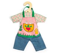 Bigjigs Toys Checkered Shirt Gardening Outfit, Medium Ragdoll Clothes Set
