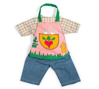 Bigjigs Toys Checkered Shirt Gardening Outfit, Medium Ragdoll Clothes Set