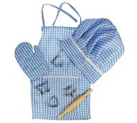 Bigjigs Toys Chef Outfit Set (Blue) with Baking Accessories Bigjigs Toys Multicolor
