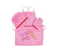 Bigjigs Toys Pink Chef's Dress Up Set with Baking Accessories