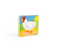 Bigjigs Toys Chicken Lifecycle Puzzle, 7 Piece Chunky Jigsaw | Chicken Life Cycle Learning Puzzle, Educational Gift for Kids & Toddlers, Age 2+
