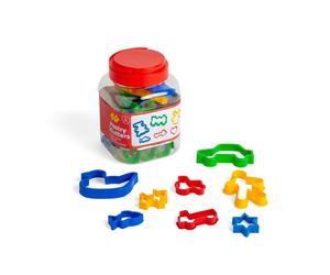 Bigjigs Toys Children's Jar of 24 Pastry Cutters Baking Kitchen Accessories