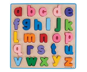 Bigjigs Toys Chunky Alphabet Puzzle (Lowercase) - Educational Jigsaw