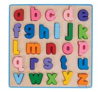 Bigjigs Toys Chunky Wooden Alphabet Puzzle (Lowercase) Educational Jigsaw