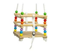 Bigjigs Toys Wooden Cradle Swing with Adjustable Rope, none