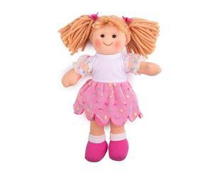 Bigjigs Toys Darcie Rag Doll, 28cm Soft Doll for Girls & Boys from Birth