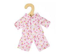 Bigjigs Toys Day Pyjamas (Small) | 2 Piece Pink Dolls PJ Set with Cherry & Heart Print | Role Play Doll Clothes & Accessories | Cute Dolly Clothing for Kids | Gifts for 2+ Year Old Girls & Boys