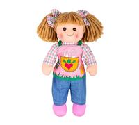 Bigjigs Toys Elsie Rag Doll, Medium Plush Soft Doll for Babies & Toddlers