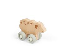 Bigjigs Toys Farm Animal on Wheels (Sheep) - Mini Wooden Push Along Animals