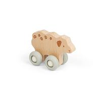 Bigjigs Toys Farm Animal on Wheels (Sheep) - Mini Wooden Push Along Animals, Pocket Money Gifts For Kids, Party Bag Fillers, Baby & Toddler Toy, Age 12 + Month Olds