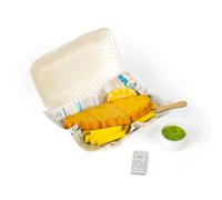 Bigjigs Toys Fish & Chips - 26pc Wooden Cutting Food Play Set For Kids