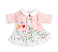 Bigjigs Toys Floral Pink Patterned Dress and Cardigan for 25cm Rag Dolls (Small)