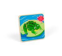 Bigjigs Toys Frog Lifecycle Puzzle - Life Cycle Toys, 4 Piece Chunky Puzzle for 2 3 4 year olds, Quality Childrens Puzzles, Jigsaw Puzzles For Kids & Toddlers