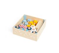 Bigjigs Toys FSC Certified Crate of Nuts & Bolts, 20 Piece Eco-Friendly Set