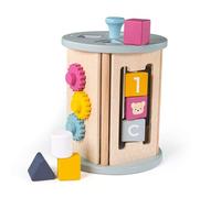 Bigjigs Toys FSC Certified Rolling Activity Centre Wooden Shape Sorter Cube