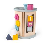 Bigjigs Toys FSC Certified Rolling Activity Centre Wooden Shape Sorter Cube