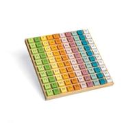 Bigjigs Toys FSC Certified Wooden Number Counting Tray 100 Piece Maths Game