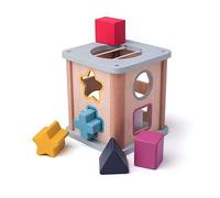 Bigjigs Toys Wooden Shape Sorter, Multi