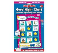 Bigjigs Toys Good Night Reward Chart - Magnetic & Double-Sided Magnetic Pieces Bigjigs Toys Multicolor
