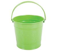 Bigjigs Toys Green Children's Bucket - Steel Garden & Beach Bucket with Riveted Swivel Handle, Quality Outdoor Toys, Ideal Crabbing Bucket & Beach Toy
