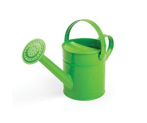 Bigjigs Toys Green Watering Can, Fixed Spout with Top & Side Handle