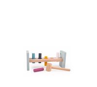 Bigjigs Toys FSC® Certified Wooden Hammer Bench - Sustainable 7 Piece Wooden Hammer Toy, Quality Toys for 1 year old, Eco-Friendly Pounding Toy