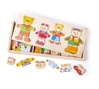 Bigjigs Toys Houten Bear Family Dress-Up Puzzel met Storage Box (US IMPORT)
