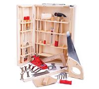 28pc Bigjigs Toys Junior Tool Box With Toy Tools | Kids' Wooden Tool Kit